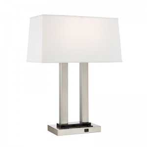 Kaksinkertainen yöpöytäpöytävalaisin huoneessa