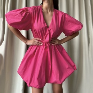 Lyhythihainen mekko 2023 Lantern -hihan prinsessamekko