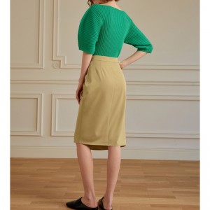 Ranskalainen loma-tyylinen laskostettu slit shrenaiset 2023 uusi all-otteluhame