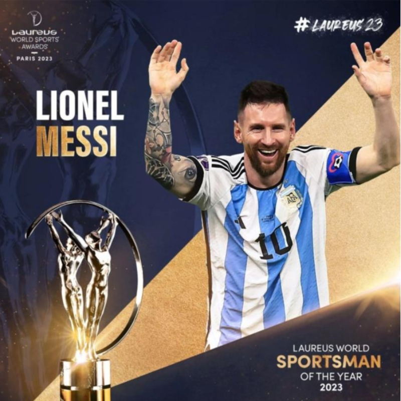 Lionel Messi voitti toisen Lawrence -palkinnon