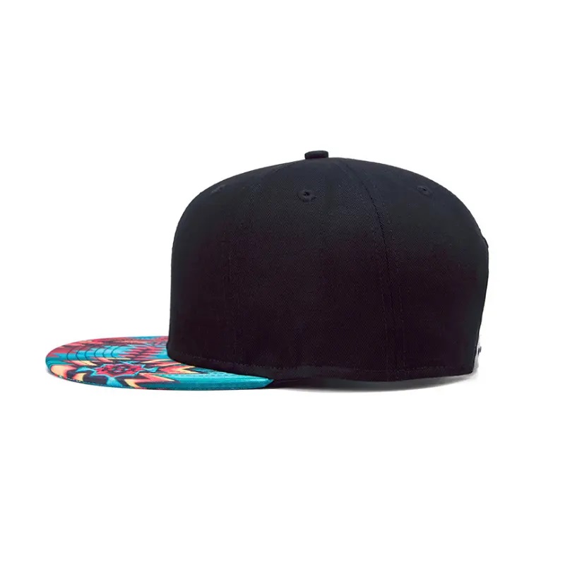 3D Printing Snap Back Fitted Frim Hat Street Dance Hip Printing Flat Bill Havaijin Hatut suunnittelevat oman Snapback Cap/hat