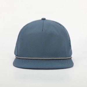 OEM Custom Design Logo 5 Paneel Classic Strucent Plain Blank Laser Cut 5 -paneelin rei\'itetty Gorras -nylon köysi