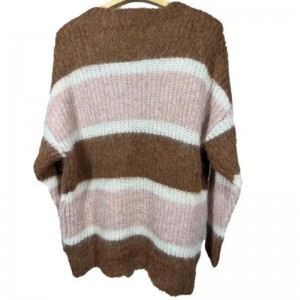 Naisten mohair -striptinulokset Pullover -villapaita