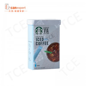 Jne. Custom-tina tölkki Valmistajat Tukkumyynti Suorakulmainenneliöpölyinen paketti tee- ja kahvinäytteen ruutu räätälöity tinalkki