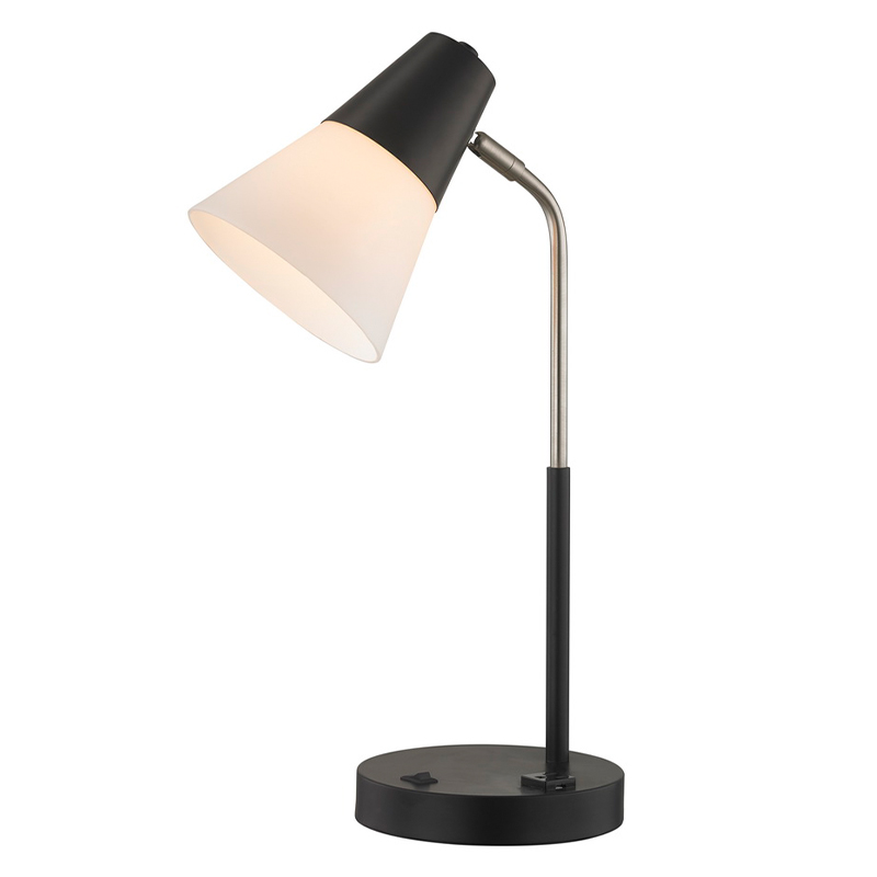 Hampton Inn Hotel Desk Lamp on/off -rokkarikytkin ja kätevät myyntipisteet hotellin huoneessa