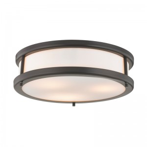 Delta -hotellin kattovalaisin, jossa on tumma pronssinen maali vierashuoneessa ja käytävällä