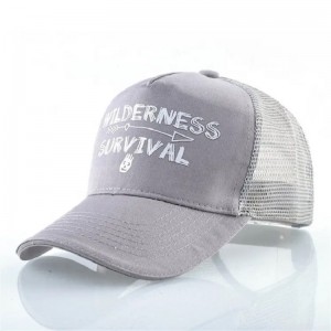 Mukautettu tulostettu keltainen puuvillaa mokkanahkakirjonta rakenteellinen 6 paneelikerroksen korkki Baseball Capp Trucker Hat