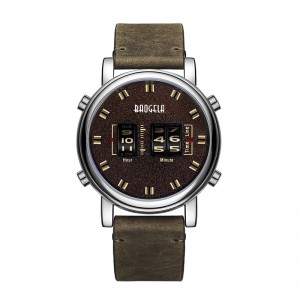 Baogelan muoti miesten rulluunnennusliiketoimintakello kvartsikellonahka vesitiivis rento urheilu miesten kello Relogio Masculino 22703