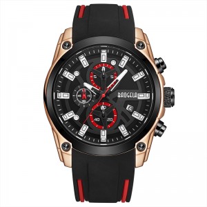 Baogelan miesten sotilasurheilu tarkkailee miesten vedenpitävää muoti sinistä silikonihihnaa rannekello Man Luxury Top Brand Luminous Watch 22705