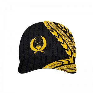 UUSI MICRONESIA Pohnpei Flag Printed Baseball Cap Polynesian tatuointi Sports -korkit Asennettu säädettävä hengittävä unisex -ulkosat