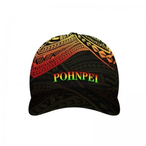 UUSI MICRONESIA Pohnpei Flag Printed Baseball Cap Polynesian tatuointi Sports -korkit Asennettu säädettävä hengittävä unisex -ulkosat