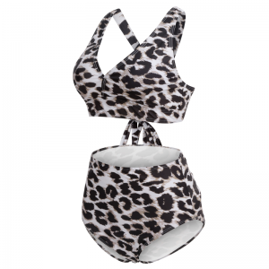 Leopardi tulostushihna plus size -uimapuvut