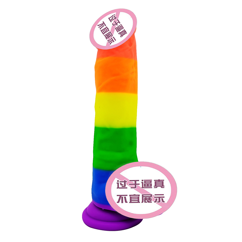 806-Rainbow Penis-laajeneminen Teleskooppinen työntäminen penis koira Valtava anaali dildo seksilelu iso pitkä realistinen dildonaisille