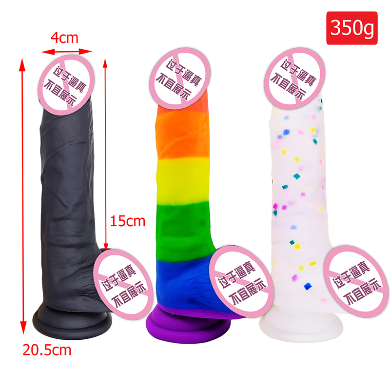 806-Rainbow Penis-laajeneminen Teleskooppinen työntäminen penis koira Valtava anaali dildo seksilelu iso pitkä realistinen dildonaisille