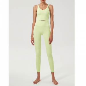 Korkea vyötärö pehmustettu U-muotoinen joogasarja