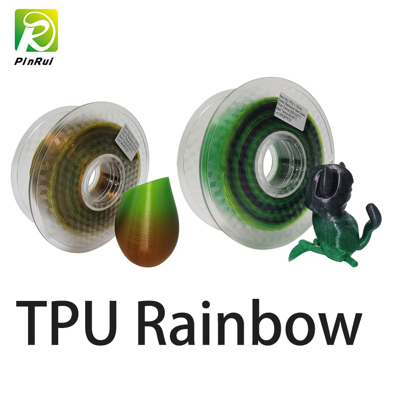 TPU Rainbow Filamen 3D -filamentti pehmeä joustava1.75 mm FDM