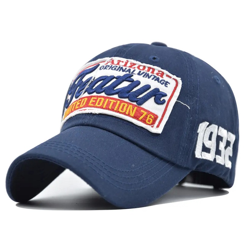 Unisex Säädettävä puuvilla Räätälöity 6 paneeli -asennettu baseball -korkki hatut mukautetulla kirjonta -logolla