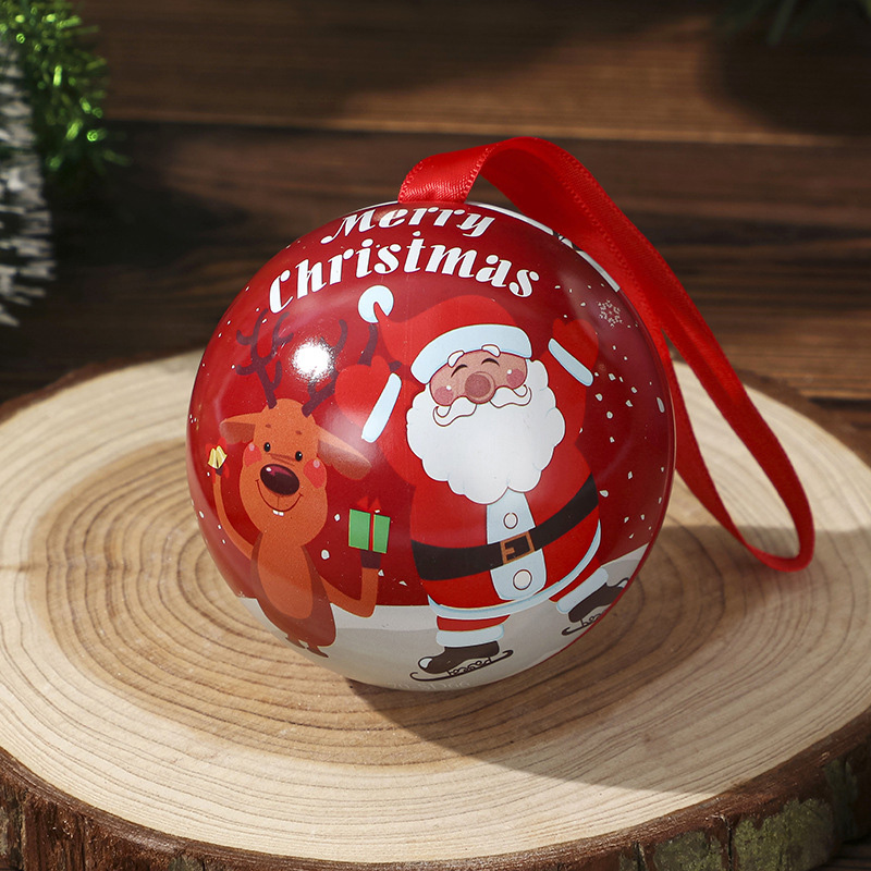 Tinplate Christmas Ball Christmas Candy Box -lahjalaatikko