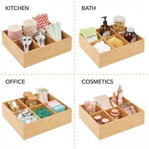 Bambu säilytyslaatikon keittiökaappi