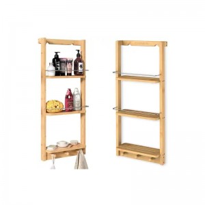 Mukautettu suunnittelu Bambu kylpyhuoneen säilytyshylly