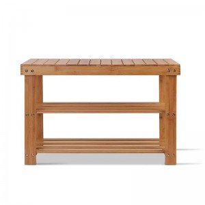 Bambukengät penkki -saappalla verhoiltu kenkätelineen sisäänkäynnin säilytys