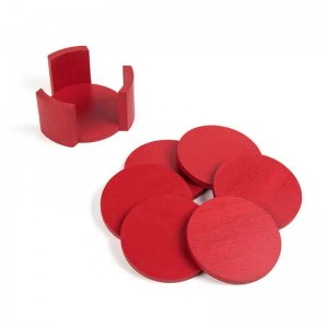 Värikäs bambu kuppi moderni lämpöpannu olutbambujuoma lasinalus asetettu pyöreä