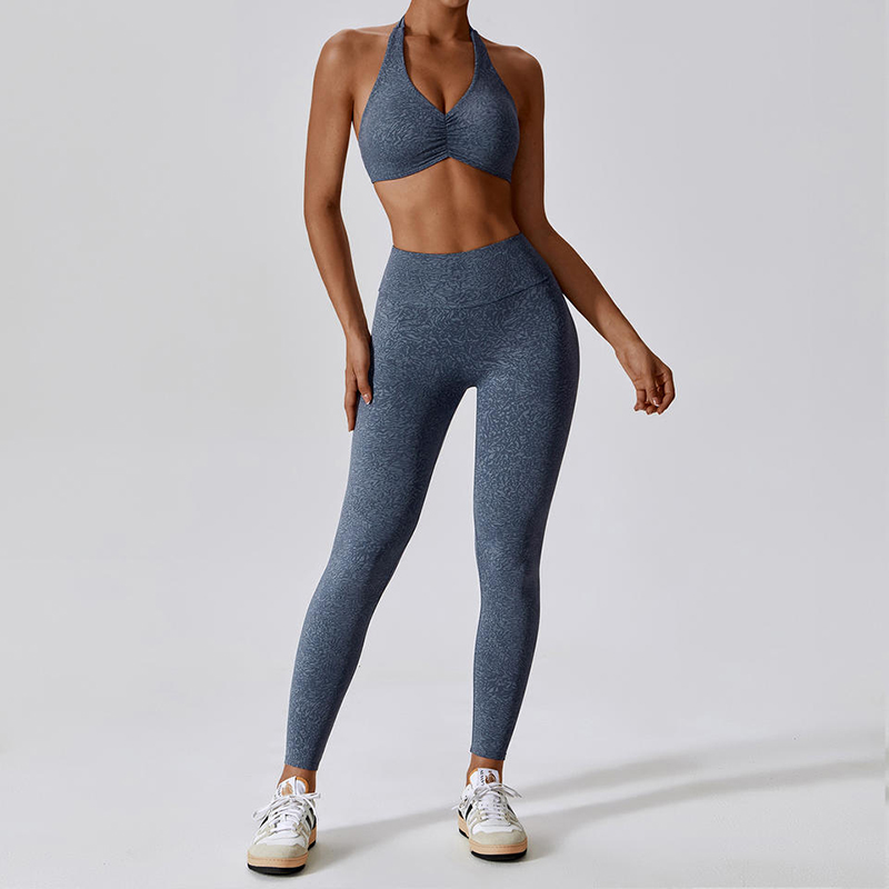 SC1054 Yoga Set Fitness Woman 2024 Sport Bra- ja Leggingss Print Fitness Yoga Wear Gym -Nainen sarja