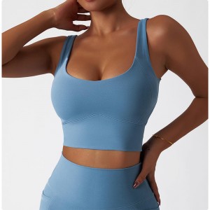 SC10186 High Impact Wire Free Nylon Sports Training Bra Crop Top Uusi tyylikäs seksikäs korkeavaikutteinen urheilurintaliivit