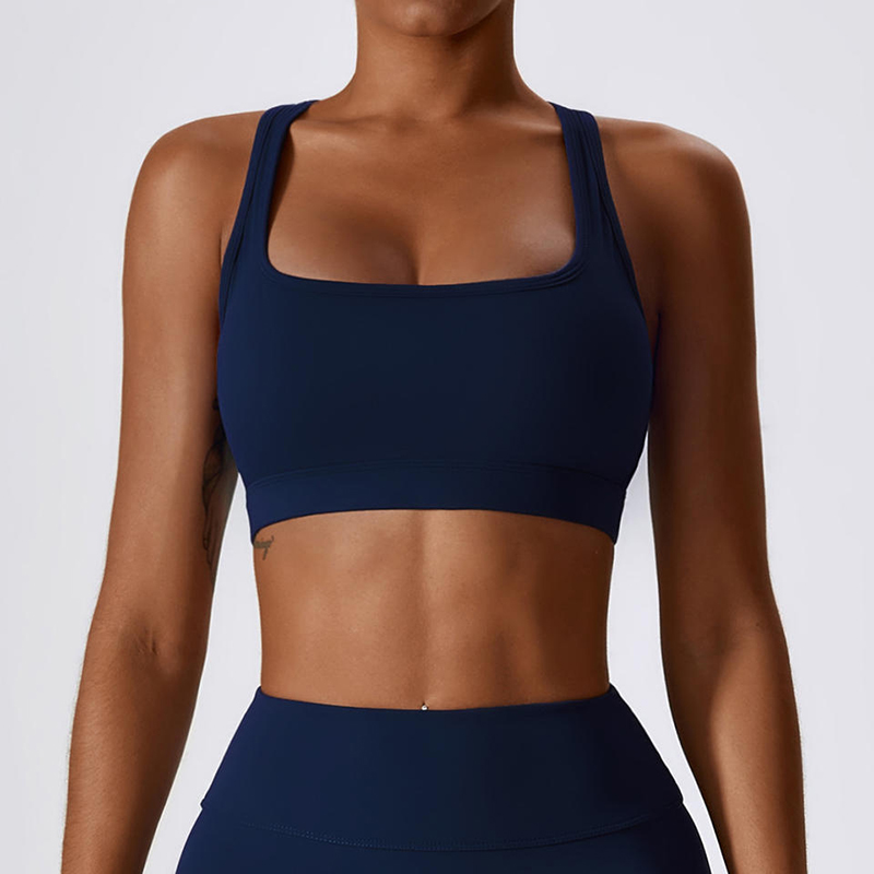 SC10189 Women Fitness Racer Back Sports Bra Yoga Wear Pehmeän tuen puristusjooga seksikäs urheilu rintaliivit