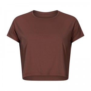 SC102610 löysä paita jooga shortseille kuntosali Jooga Activewear Lyhythihainen t -paita.