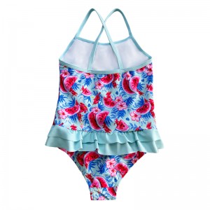 Kolmion yksiosainen vesimeloni-tulostin uimapuku