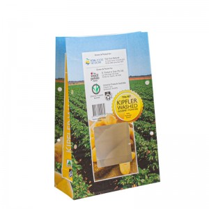 Paperipussit ruoan takeanhedelmäpaperipussi Kraft -laukku pieni vähittäiskaupan ruokapaperi laukku pakkauspaperipakkauslaukut