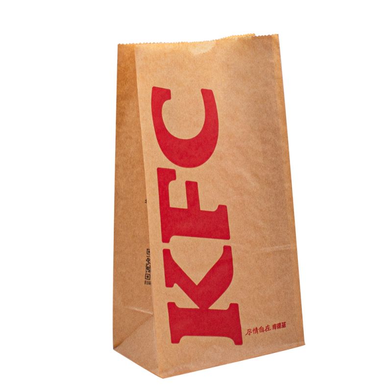 Vedenpitävä Kraft Paper -pakkauspussit pikaruoka -alueille