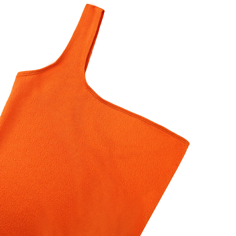 Oranssi rypistynyt kangas yksioulo seksikäs yksiosainen uimapuku