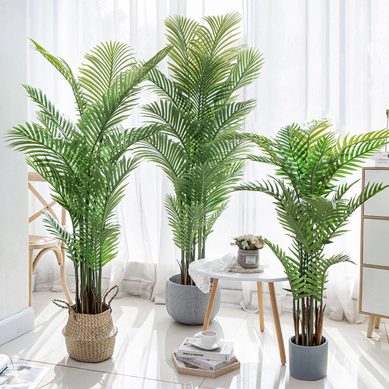 Tukkumyynti Tehtaan hinta ARECA Palm Dypsis Lutescens Räätälöitävä keinotekoinen palmu ruukkuun