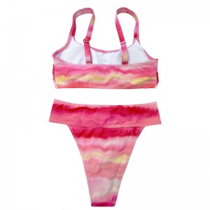 Rose-vaaleanpunainen gradientti leveillä olkahihnalla