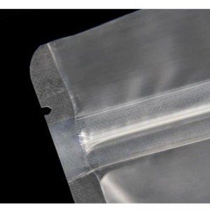 Suljettava litteä ruokapakkauspussi vetoketjullinen matta kirkas vetoketjullinen muovipussi