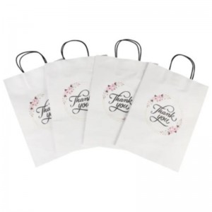 Tukkumyynti räätälöity koko tulostettu logo KIITOS VALKOINEN KRAFT -PAPERIPUSKIRJA ERITYINEN TÄMÄ HÄÄN HÄÄNNÄN HERIDENT