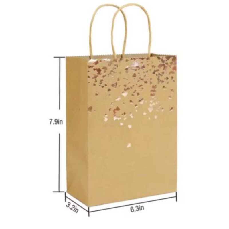 Kierrä ekologinen Kraft -paperipussi lahja- tai kangaspakkaukselle