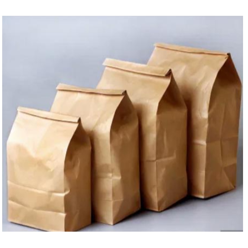 Räätälöity elintarvikelaatuinen korkealaatuiset räätälöidyt kantopaperipussi jauhojen pakkauslaukut kierrättävät pussit