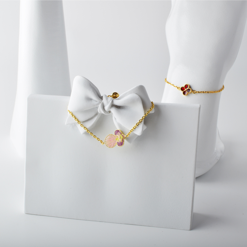 Uusi 4 Persikka Kukat Ontto   Valkoinen Shell Persikka Kukka Tarvikkeet Rannekoru