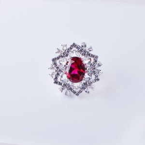 Hongde Tyylikäs ympyrä sinisellä kuutiometrillä zirkoniumoksidilla kihlasormukset ruostumattomasta teräksestänaisille hääkorut hopea väri