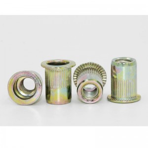 sinkki-värillinen pinnoitettu uppokantaniitattu mutteri