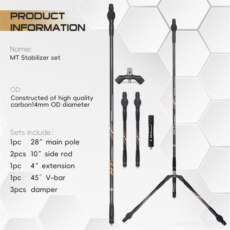 Nika jousiammunta MT OD14MM hiilistabilisaattorit