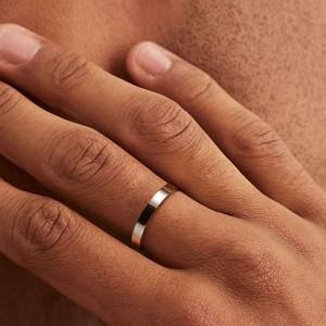 Hongde 14K kullalla täytetyt sormukset Dainty Gold pinottava pinottavanauha, koko 4-11