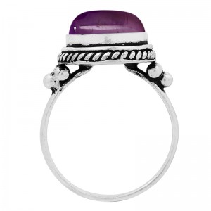 Hongde Mystic Amethyst Sterling Ring 925 Sterling Hopeoitu Käsintehdyt Statement Sormukset Naisten Varsinais Bohemian Syntymäkivisormus Korut