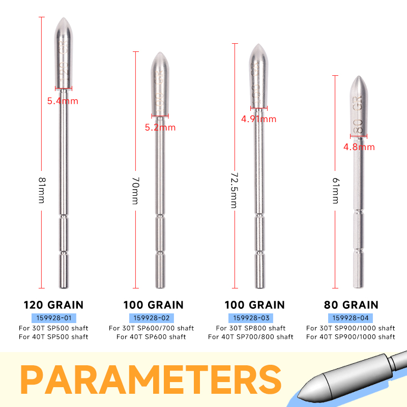 159928 80/100/120 Ruostumattomasta teräksestä valmistettua pistettä ID3.2 mm hiili -nuolille