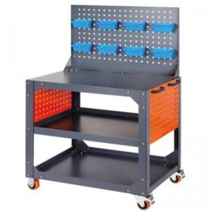 Harmaa pomo penkki viispöytäkärry