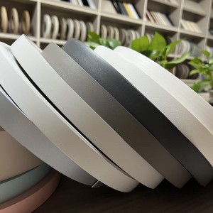 PVC Wood -jyväkalusteiden reunan kaistaus harmaa