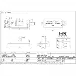 Liukukytkin SS1305, hiustenkuivaaja, sähköhuopa, auton sähkökytkin, korkean virran tason kytkimet liukukytkin